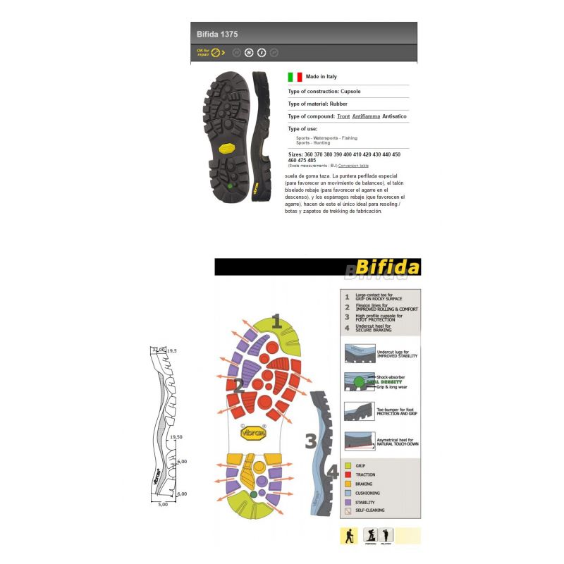 VIBRAM PISO BIFIDA 1375