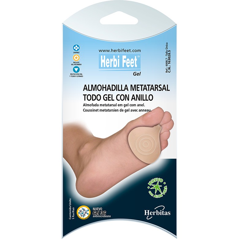 HERBI FEET ALMOHAD. METATARSAL TODO GEL C/ANILLO PAR