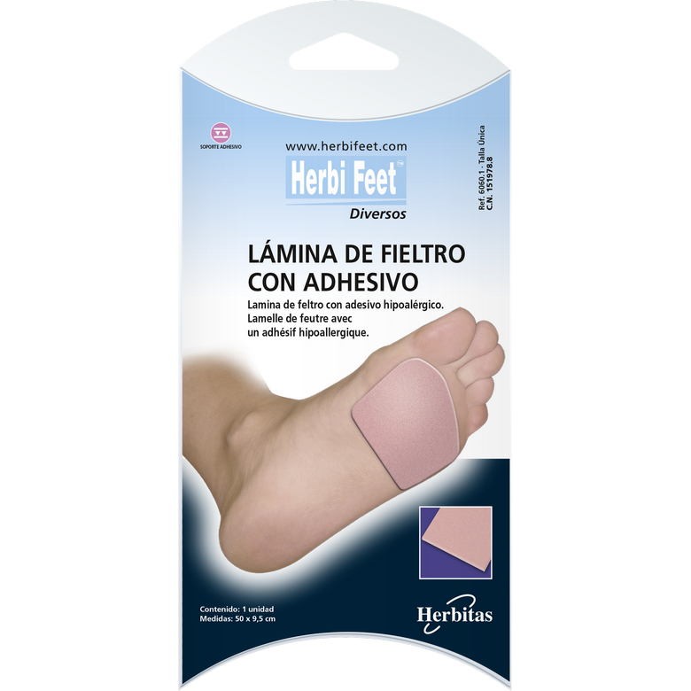 HERBI FEET FIELTRO LAMINA  9.5 X 50 CM