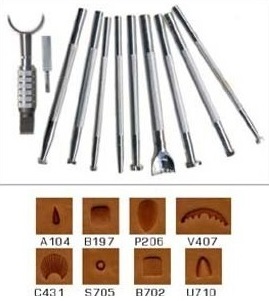 TANDY JUEGO 9 ESTAMPADORES+ 1MARCADOR PIEL 8171-00